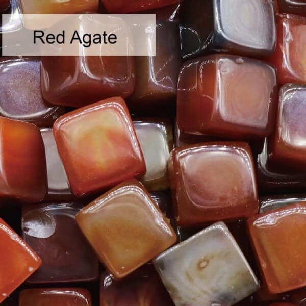 healing crystal cube red agate