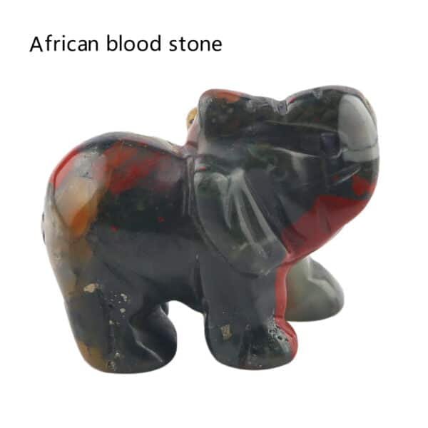 healing crystal elephant African blood stone