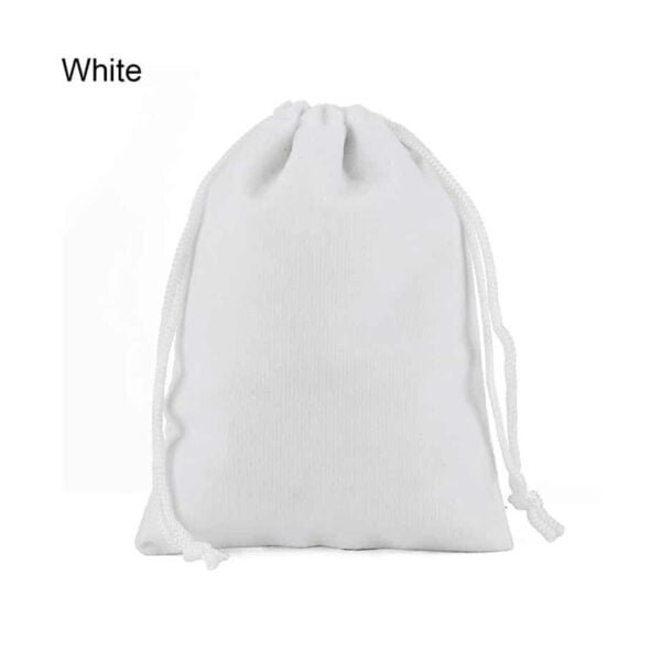 velvet pouch white color