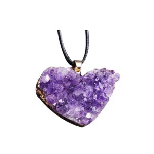 healing crystal pendant amethyst cluster