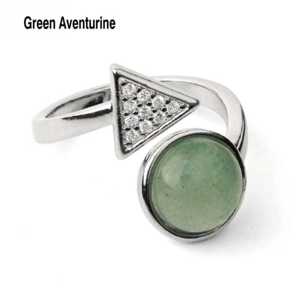 crystal ring green aventurine