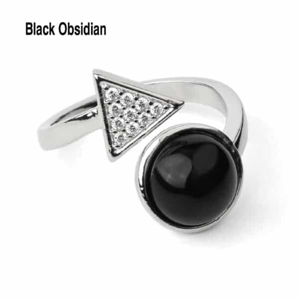 crystal ring black obsidian