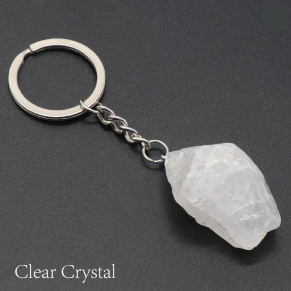 healing crystal keychain clear crystal