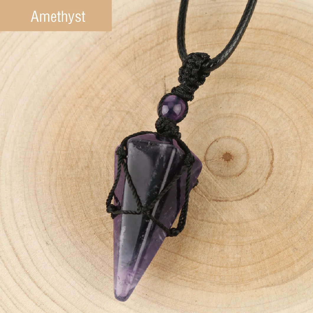 healing crystal pendant amethyst