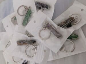 Tree of Life Healing Crystals Keychain