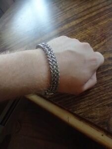 Mens Stainless Steel Wolf Head Franco Link Curb Chain Bracelet SB04 photo review