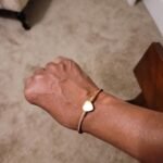 Stainless Steel Heart Charm Expandable Bangle