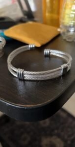 Stainless Steel Twisted Cable Adjustable Cuff Bangle SB13 photo review
