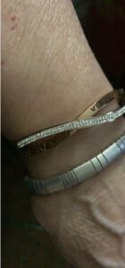 Roman Numeral Stainless Steel Cubic Zirconia Bracelet SB25 photo review