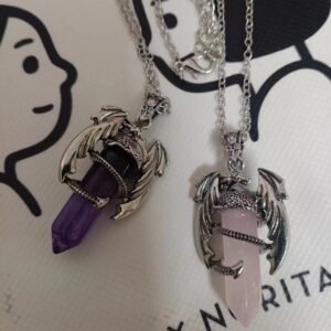 Dragon Hexagonal Column Crystal Necklace