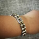 Men's Bike Chain Bracelet Stainless Steel Two-Tone Polished SB02 photo review
