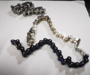 Men's Bike Chain Bracelet Stainless Steel Two-Tone Polished SB02 photo review