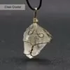 healing crystal pendant raw stone clear crystal