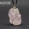 healing crystal pendant raw stone rose quartz