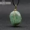healing crystal pendant raw stone fluorite