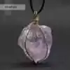 healing crystal pendant raw stone amethyst