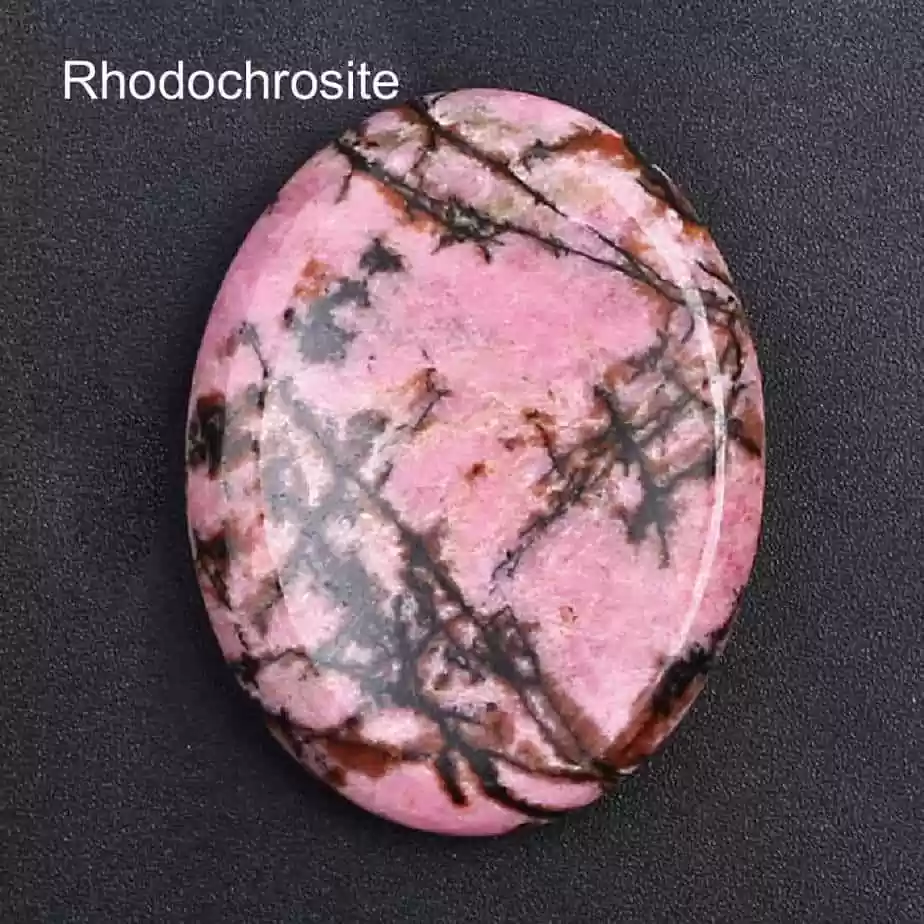 thumb worry stone rhodochrosite