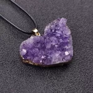 healing crystal pendant amethyst cluster