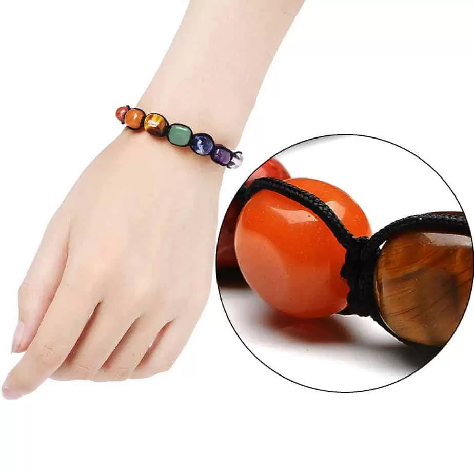 chakra bracelet detail showing