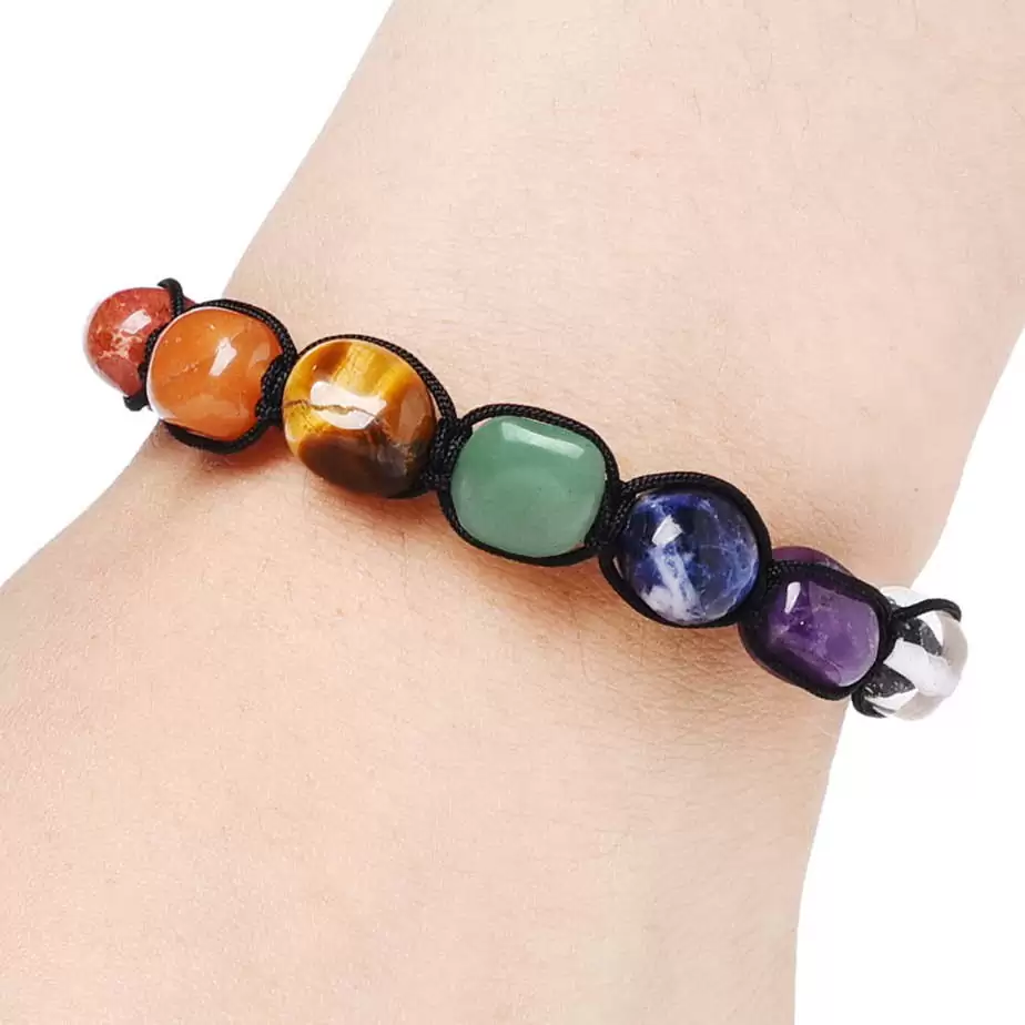 chakra bracelet on hand