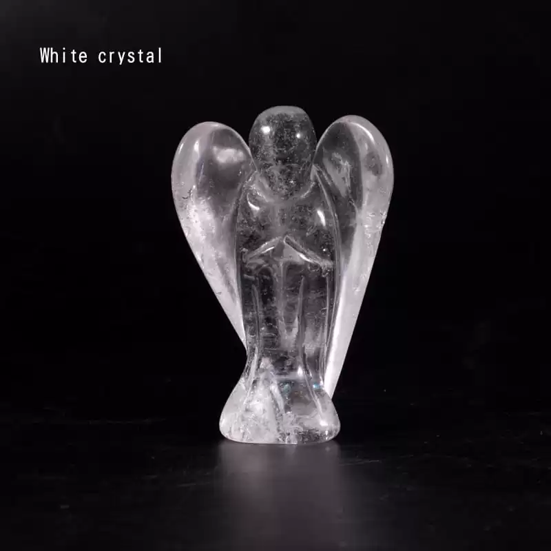 angel worry stone clear crystal