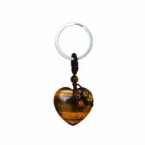 Natural Heart Love Crystal Keychain