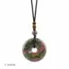 Circle Donut Crystals Necklace unakite