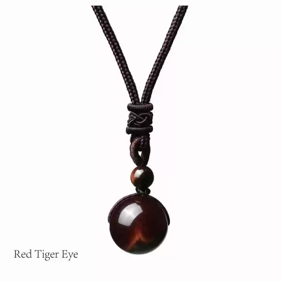 crystal pendant red tiger eye