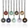Circle Donut Crystals Necklace bulk