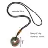 Circle Donut Crystals Necklace size