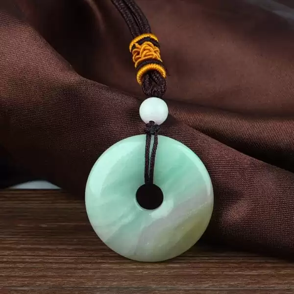Circle Donut Crystals Necklace amazon
