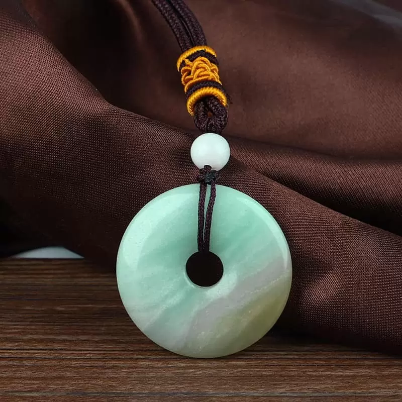 Circle Donut Crystals Necklace amazon