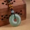 Circle Donut Crystals Necklace green aventurine
