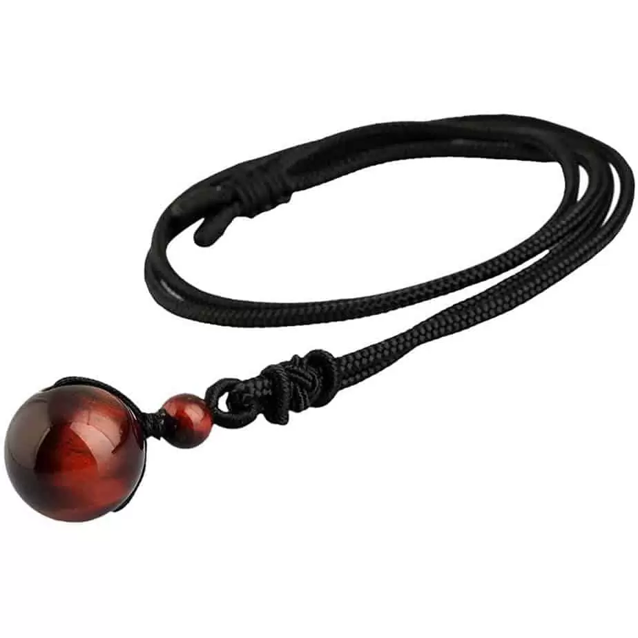 crystal pendant red tiger eye