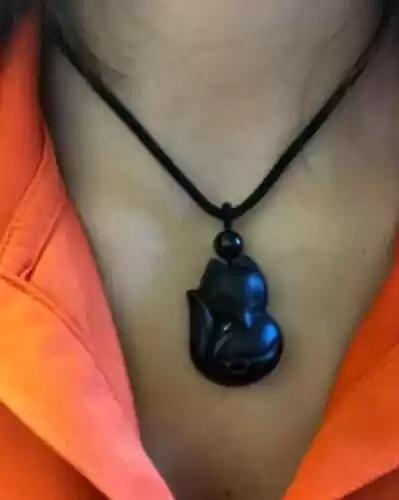 crystal pendant fox