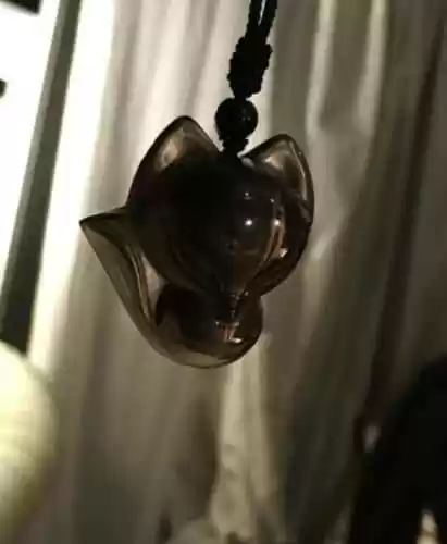 crystal pendant fox