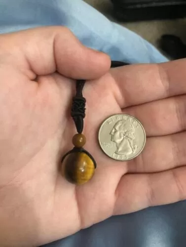 crystal pendant tiger eye