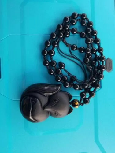 Natural Crystal Fox Necklace