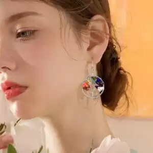 Tree of Life Natural Crystal Earrings