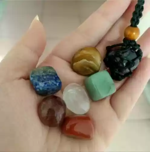 Healing Crystals Set Weave Rope Wrapped