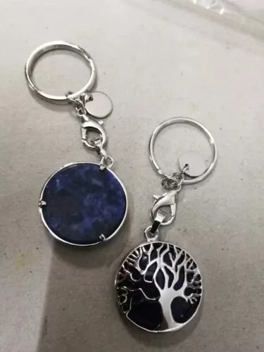 Tree of Life Natural Crystal Keychain
