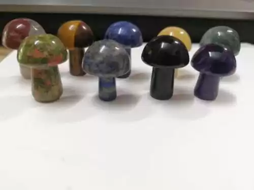 Natural Crystal Mushroom Sculpture
