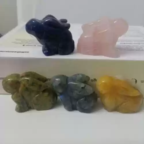 Natural Crystal Sitting Rabbit Statue