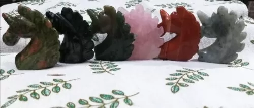 Natural Crystal Unicorn Sculpture