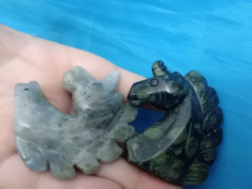 Natural Crystal Unicorn Sculpture