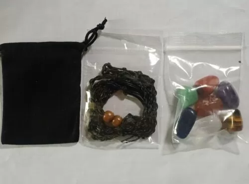 Healing Crystals Set Weave Rope Wrapped