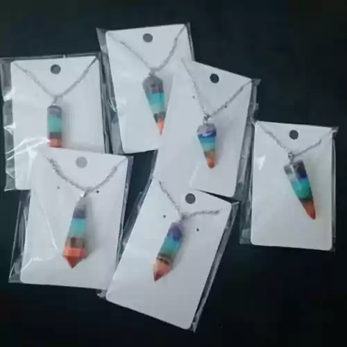 Chakra Stones Necklace Gemstone Pendant