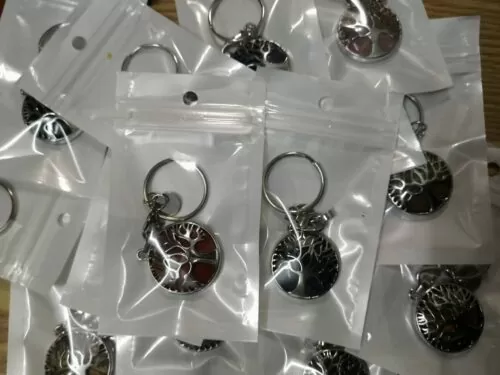 Tree of Life Natural Crystal Keychain
