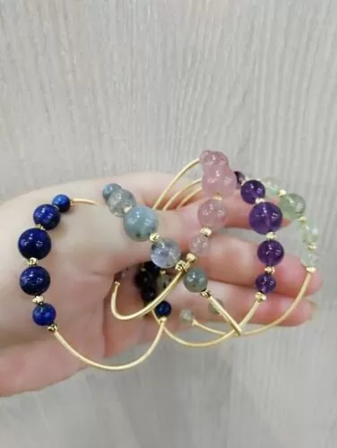 Natural Crystal Bangle