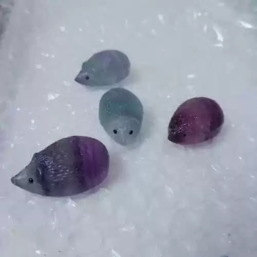 Mini Fluorite Hedgehog Carving